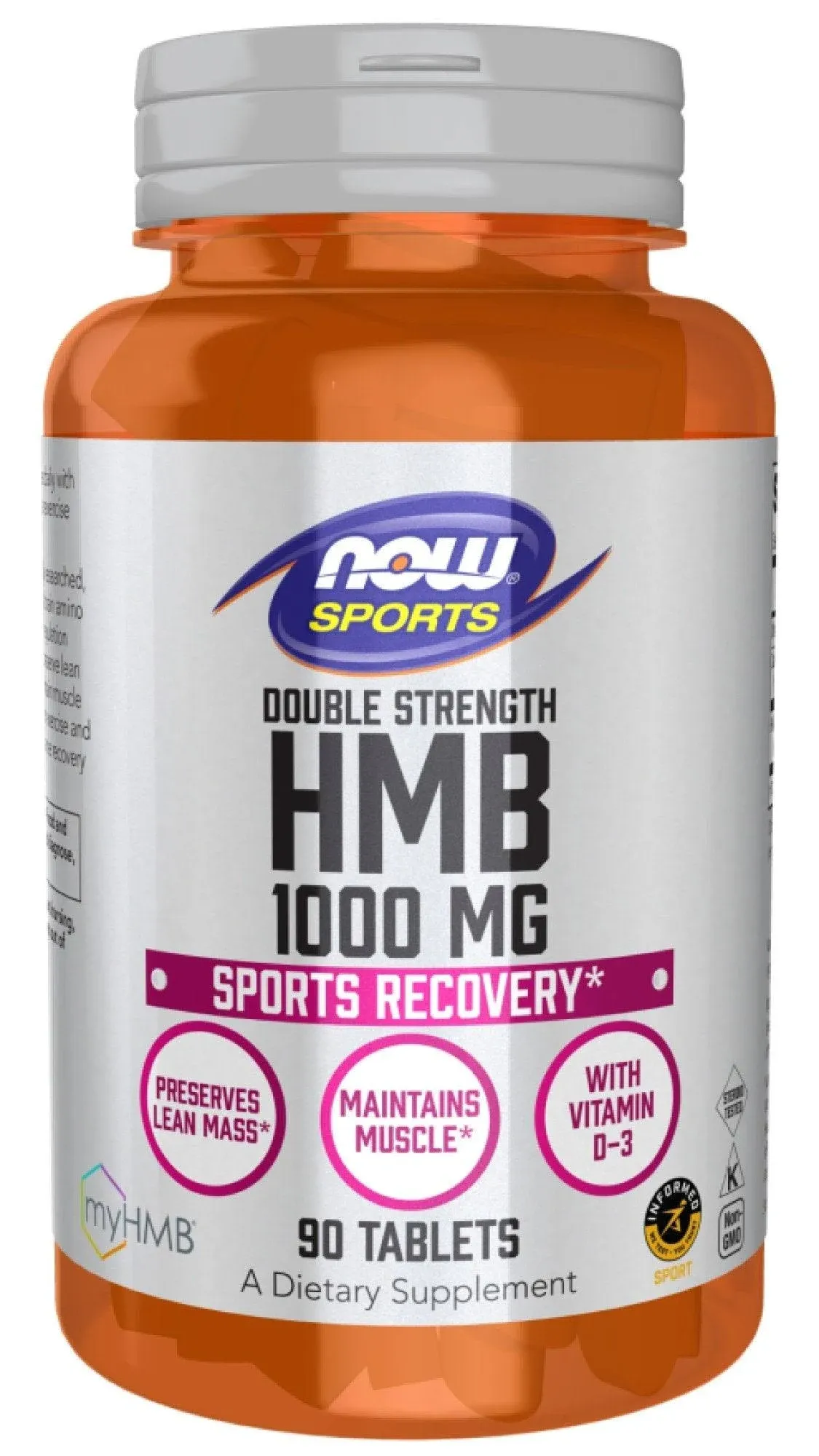 Now Foods - HMB, Double Strength, 1,000 mg, 90 Tablets