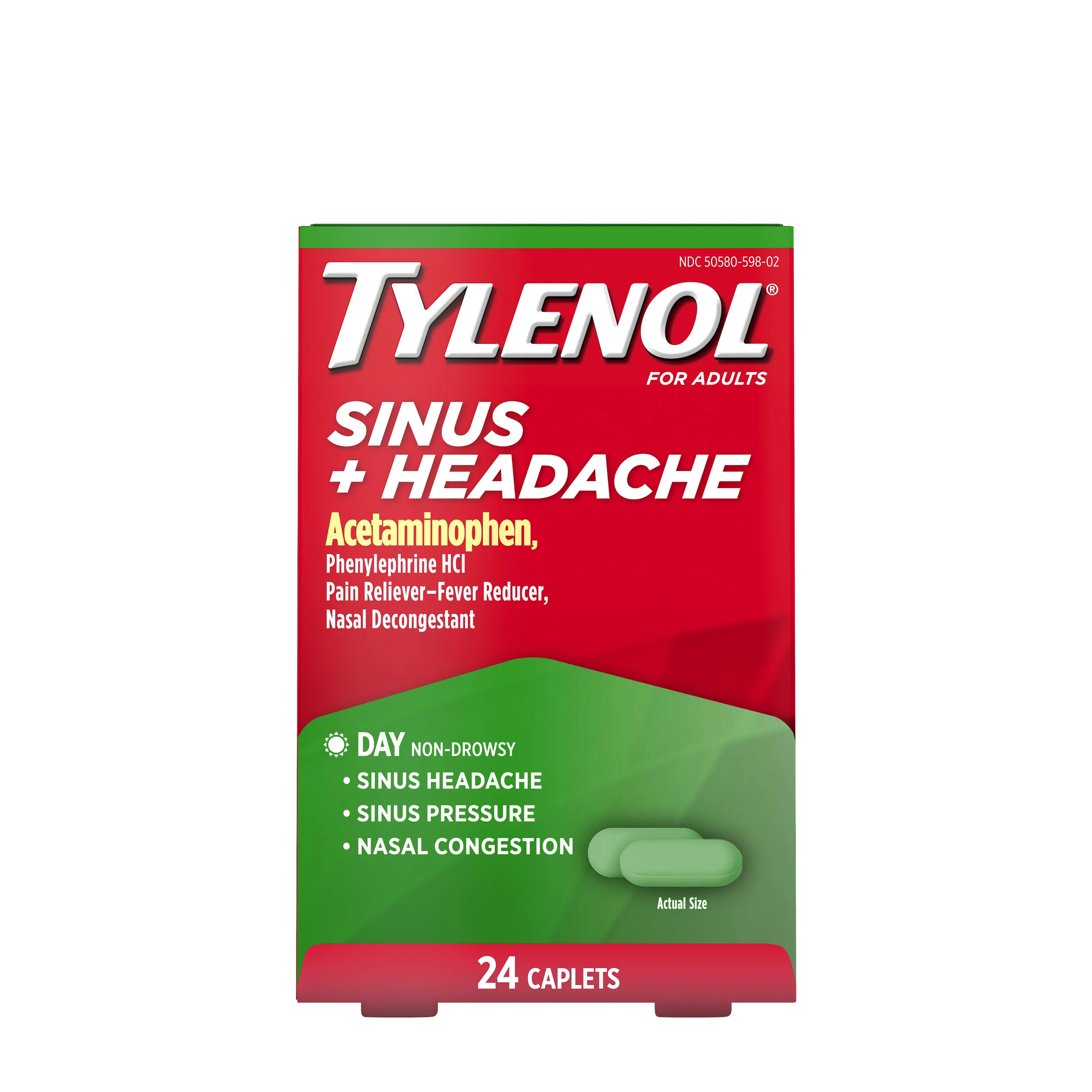 Tylenol Sinus + Headache Daytime, 24 Caplets