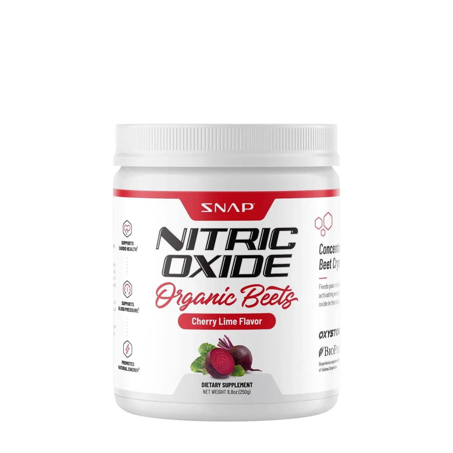 Snap Supplements, Nitric Oxide Organic Beets, Cherry Lime, 8.8 oz