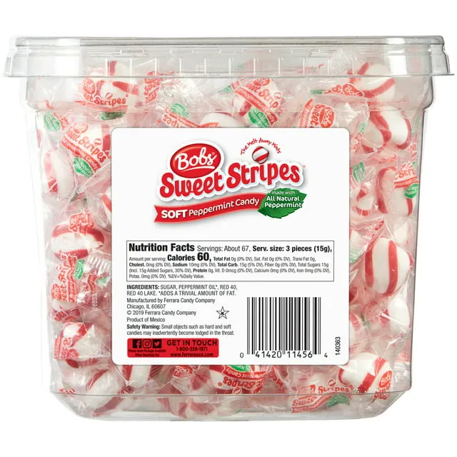 Bob's Sweet Stripes Soft Peppermint Candy