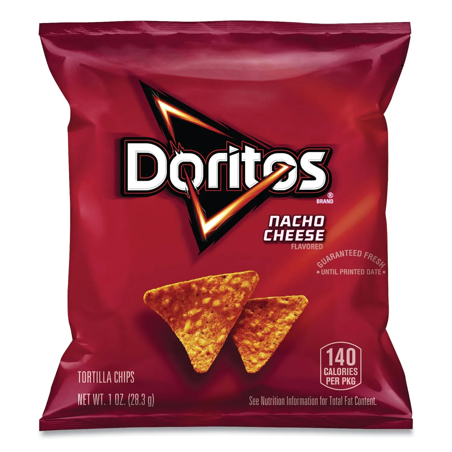 Doritos Nacho Cheese Chips Bags, 1 Oz, Box Of 50