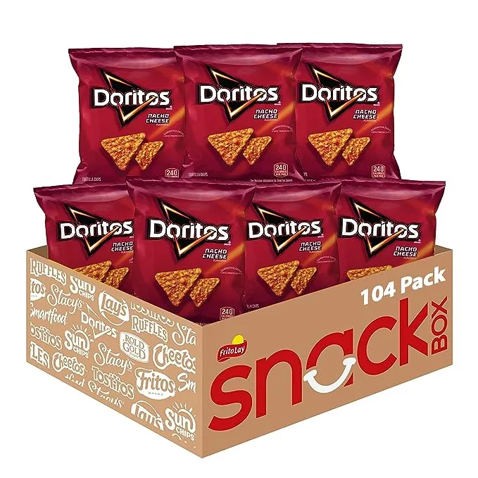 Doritos Nacho Cheese Tortilla Chips, 1 Ounce, 104 per Case