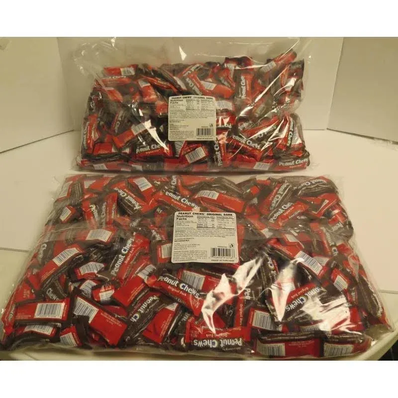 Original Dark Chocolate Goldenberg&#039;s Peanut Chews 225 Count , 4 Lbs From Jersey