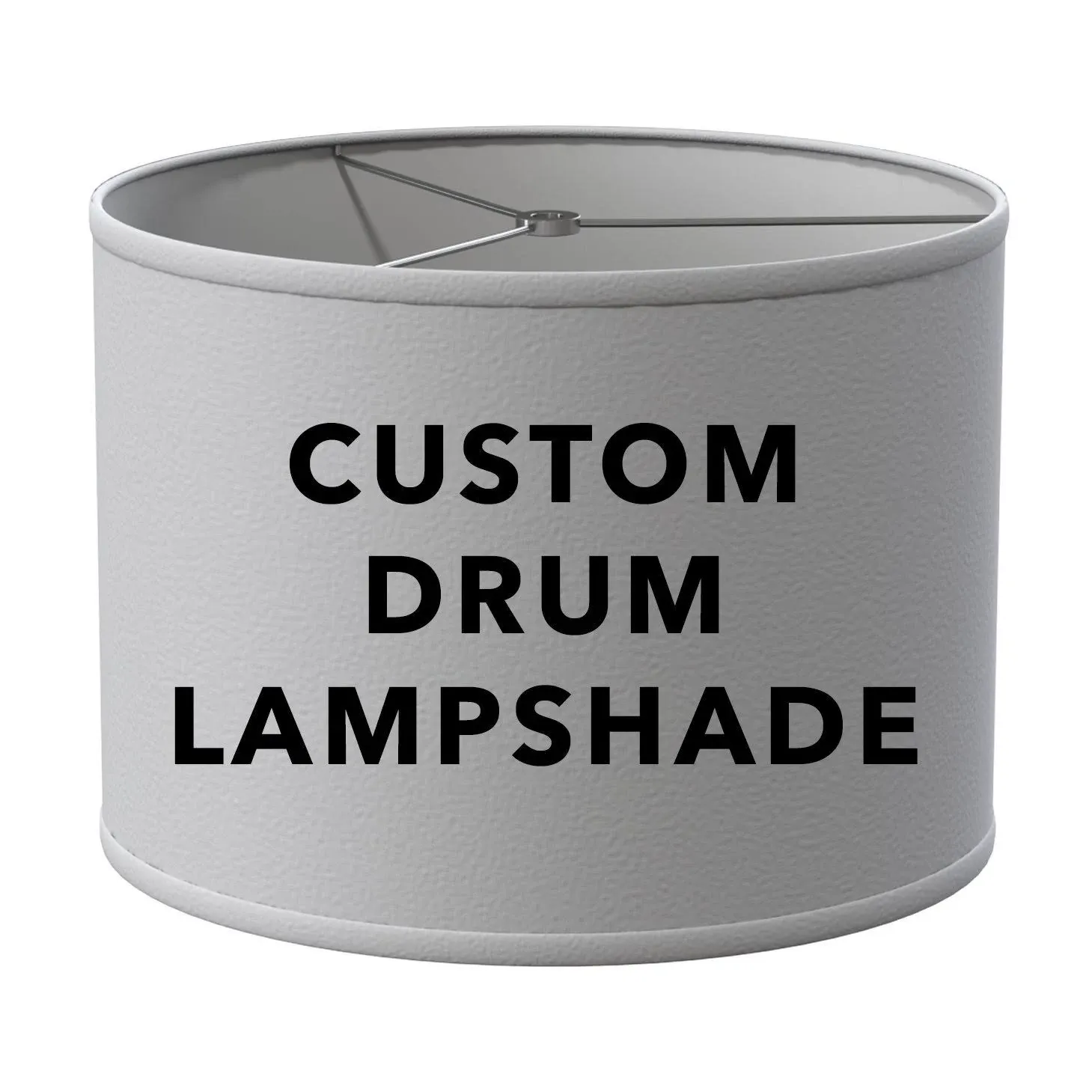 FenchelShades.com Fully Customizable Drum Lampshade With Washer (Spider) Hardware for Lamps with Harps. Virtually any Size or Color. Custom Made in USA.