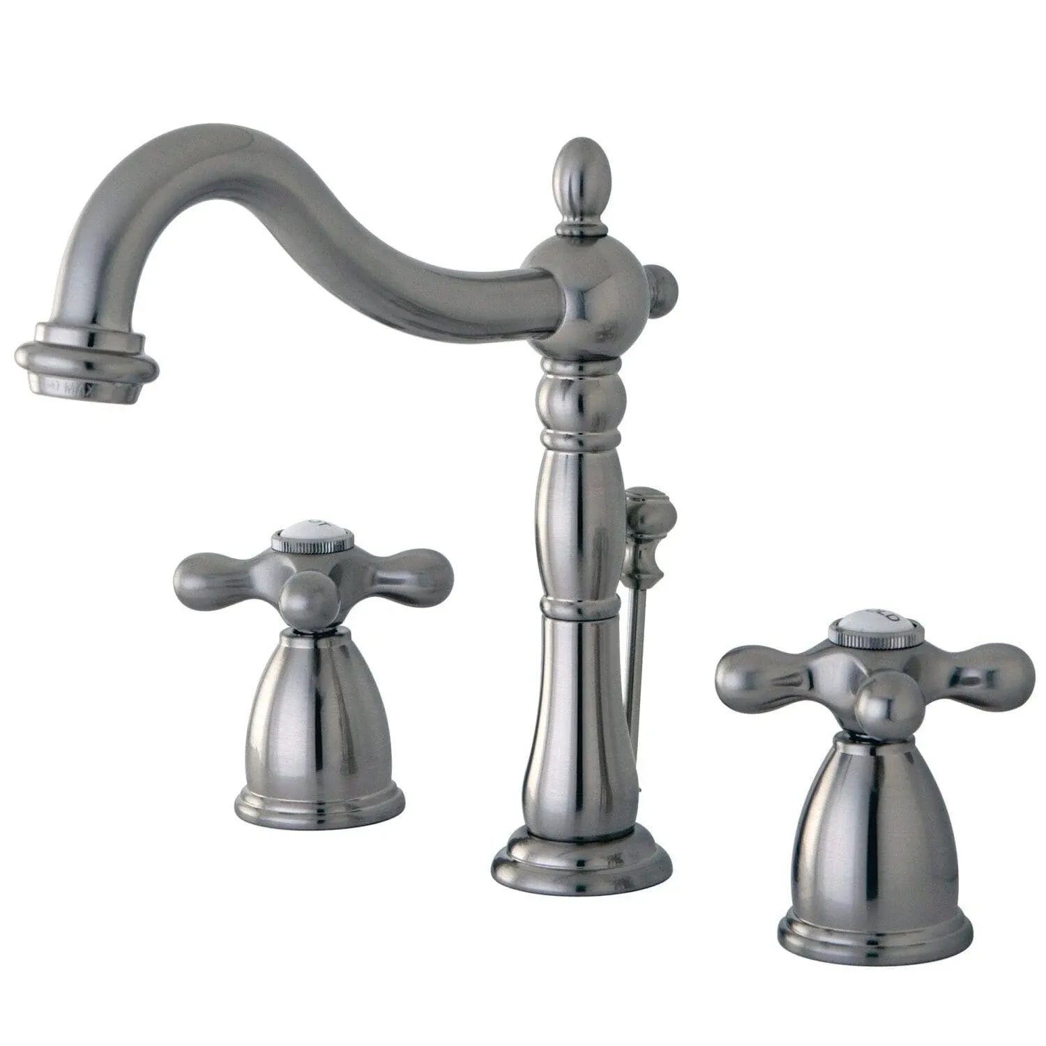 Kingston Brass KB1978AX Heritage Widespread Lavatory Faucet Brushed Nickel