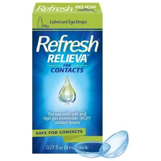 Refresh Relieva Eye Drops for Contacts, Lubricant - 0.27 fl oz