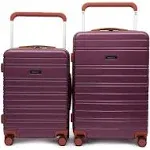 Travelers Club Navigate Collection 2-Piece Rolling Hard Case Luggage Set with X-Tra Wide Telescopic Handle, Burgundy