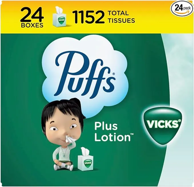 Puffs Plus Lotion with Vicks Facial Tissues