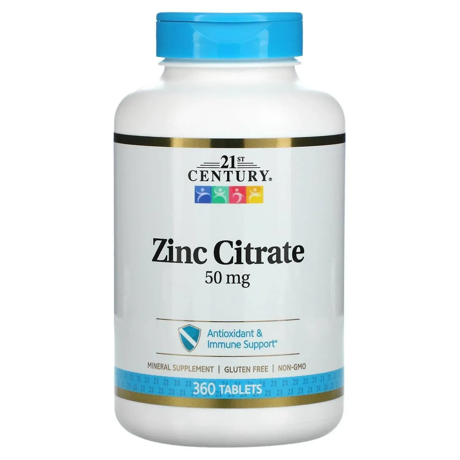 21st Century Zinc Citrate 50 mg 360 Tablets