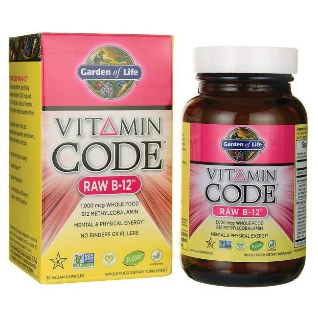 Garden of Life, Vitamin Code, Raw B12 30 Caps