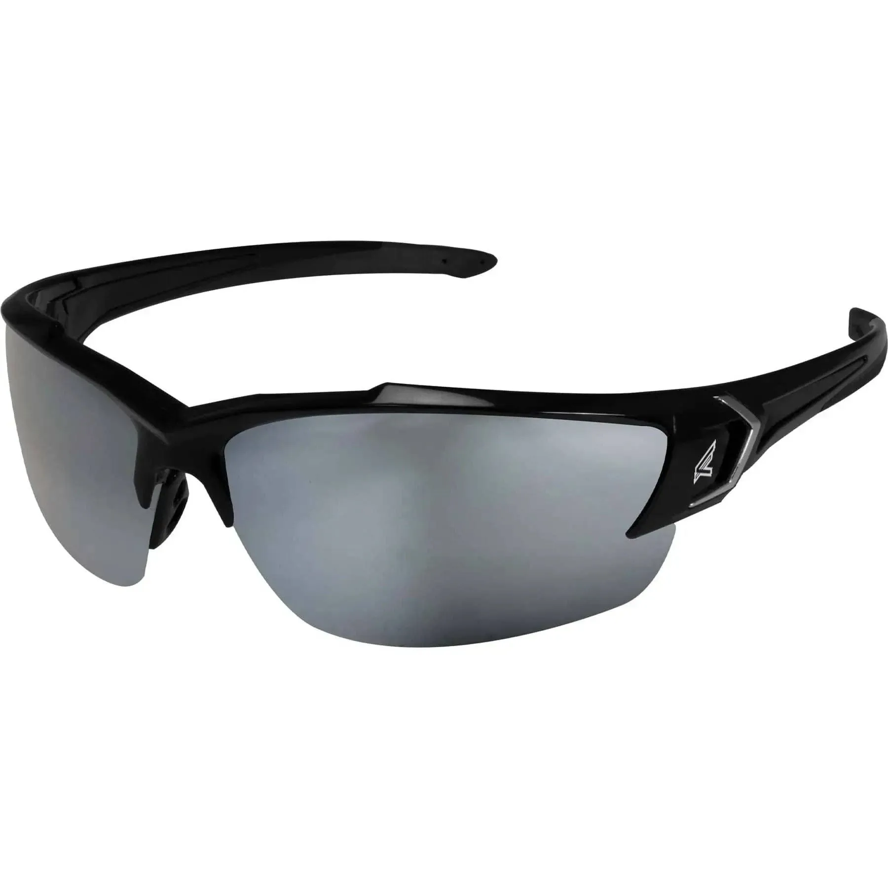 Edge SDK117-G2 Khor G2 Safety Glasses, Black Frame with Silver Mirror Lens