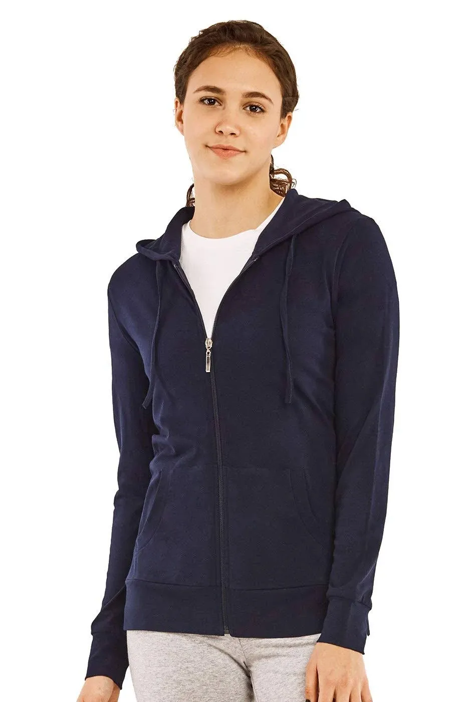 Cottonbell Ladies Thin Zip-Up Hoodie Jacket