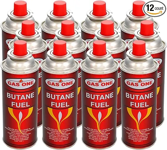 Gasone 12 Butane Fuel GasOne Canisters for Portable Camping Stoves