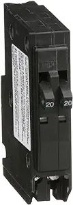 Square D by Schneider Electric QO2020CP Circuit Breaker, Pack of 1, No Size, Black