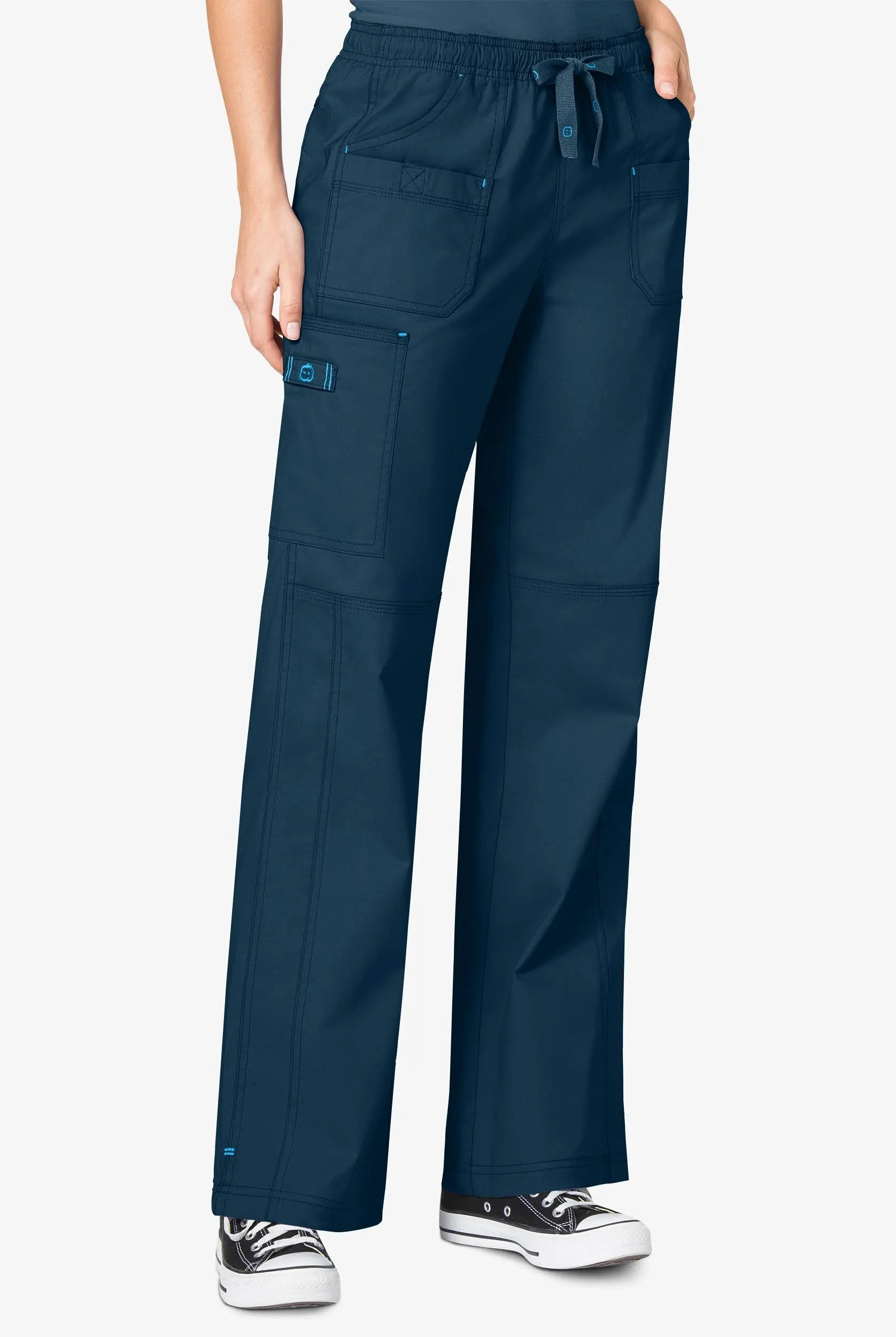 WonderWink Women's WonderFLEX Faith Multi-Pocket Cargo Pant - Navy