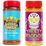 Meat Church BBQ Rub Combo: Holy Gospel (14 oz) and VooDoo (14 oz) BBQ Rub and...