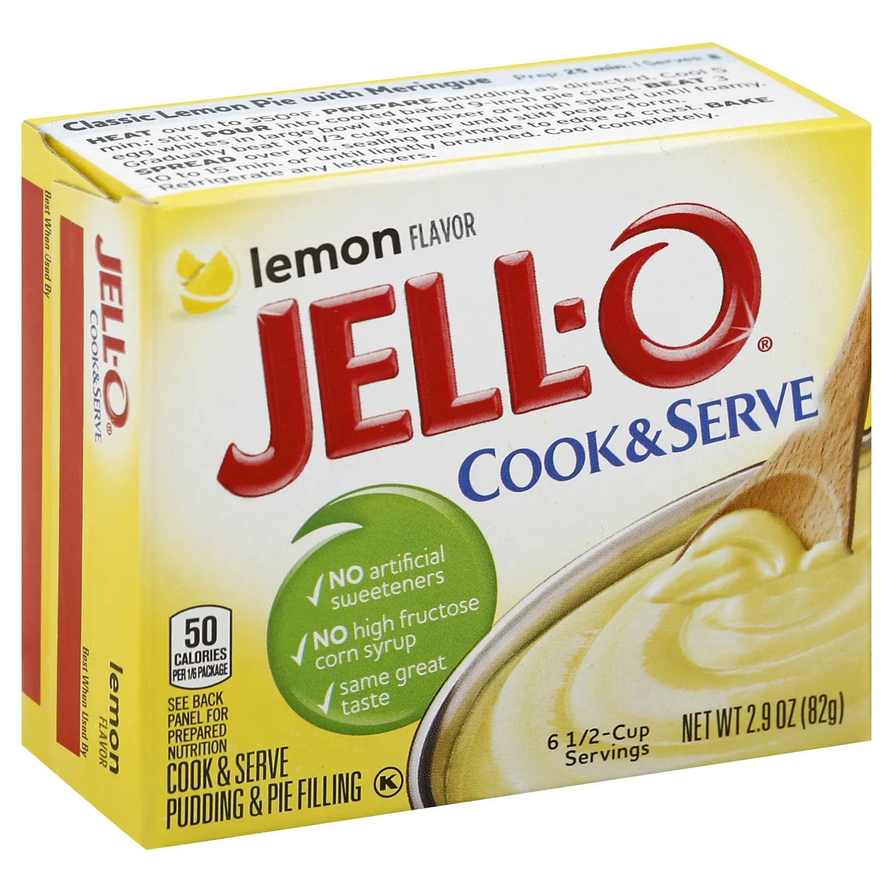 Jell-O Pudding & Pie Filling, Lemon, Cook & Serve - 2.9 oz