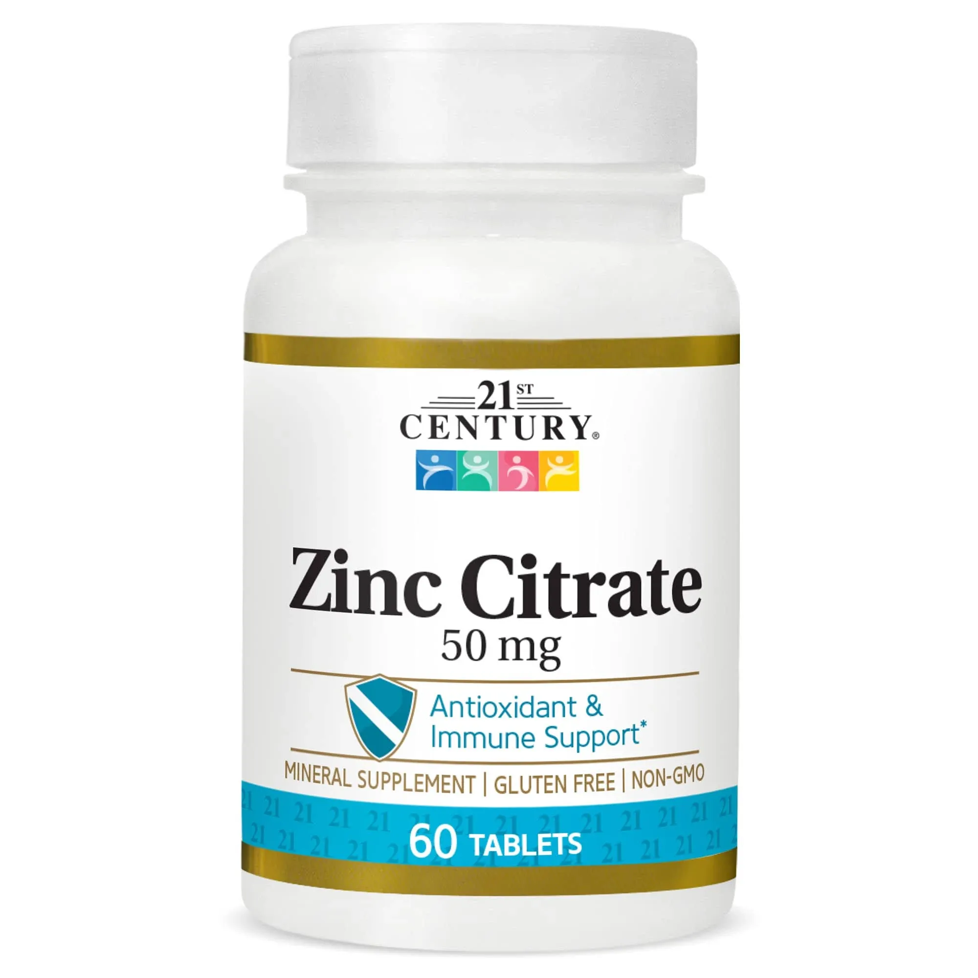 21st Century Zinc Citrate 50 mg 60 Tablets