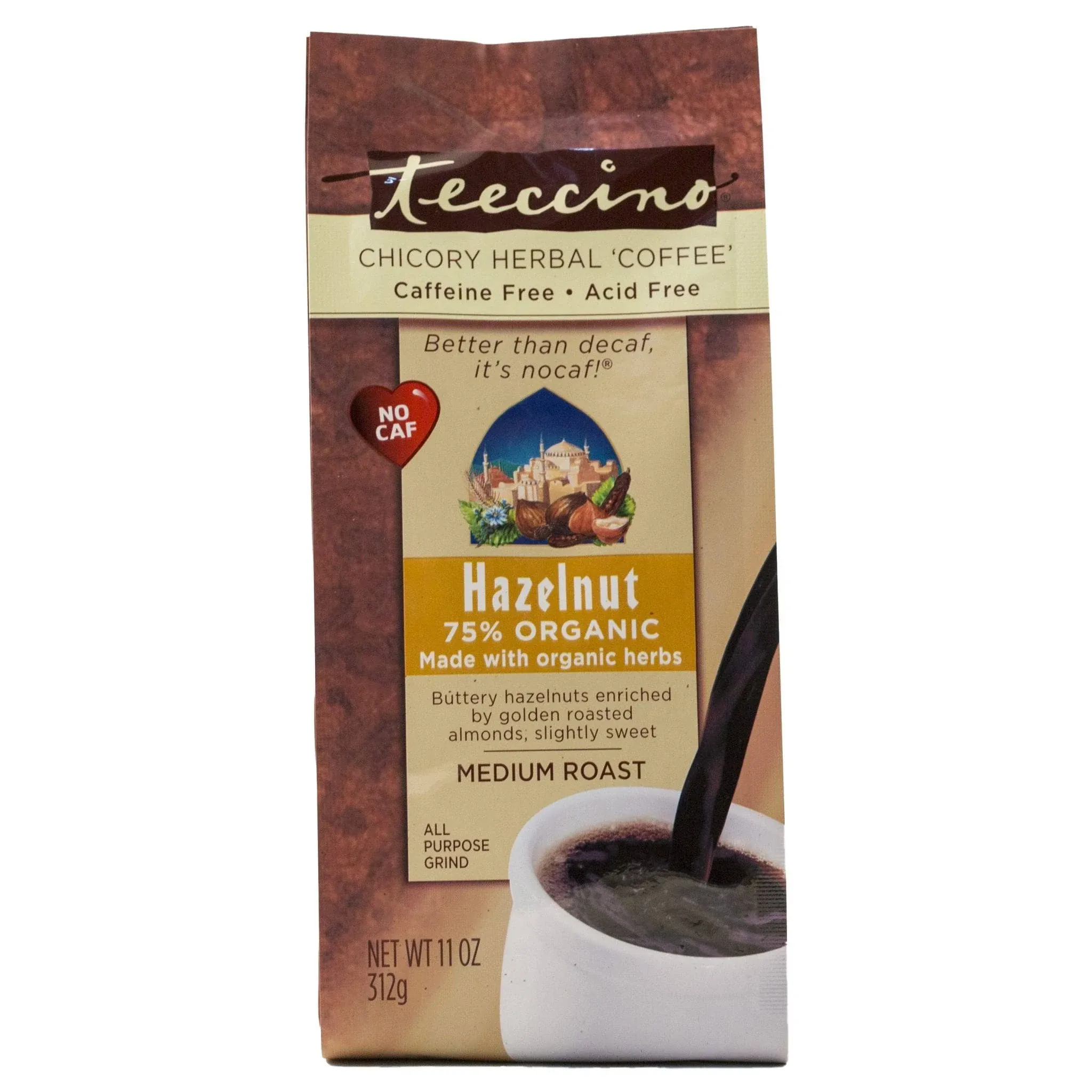 Teeccino Chicory Herbal Coffee Hazelnut