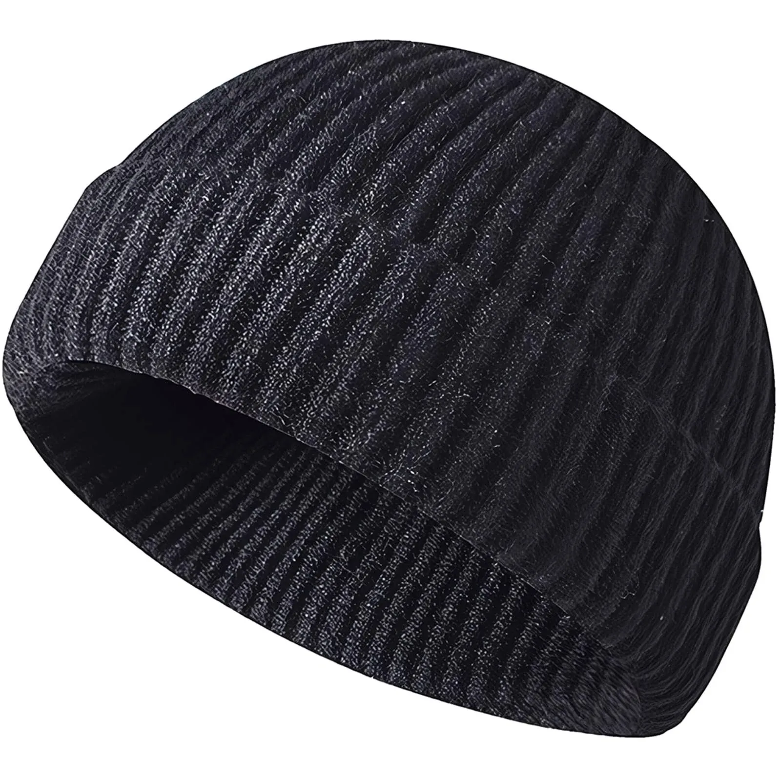 ROYBENS Swag Wool Knit Cuff Short Fisherman Beanie for Men Women, Winter Warm Hats