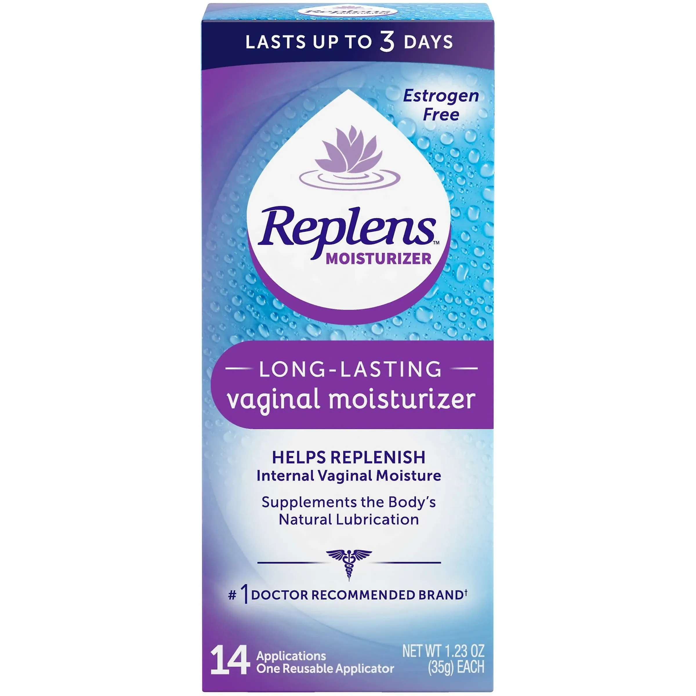 Replens Long-Lasting Vaginal Moisturizer, 14ct With Reusable Applicator