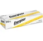 Energizer Industrial 9 Volt Batteries, Alkaline 9v Battery (12 Count)