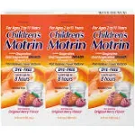 Motrin Children's Ibuprofen Kids Medicine, Berry Flavor, 3 x 4 fl. oz.