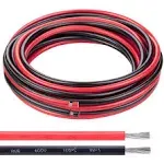 Shirbly 6 AWG Electrical Wire - 20ft Red 20ft Black Tinned Copper Cable for Car ...