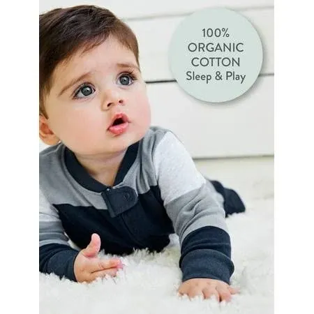 Honest Baby Clothing Baby Boy or Girl Gender Neutral Organic Cotton Sleep N Play (Preemie-9 Months)