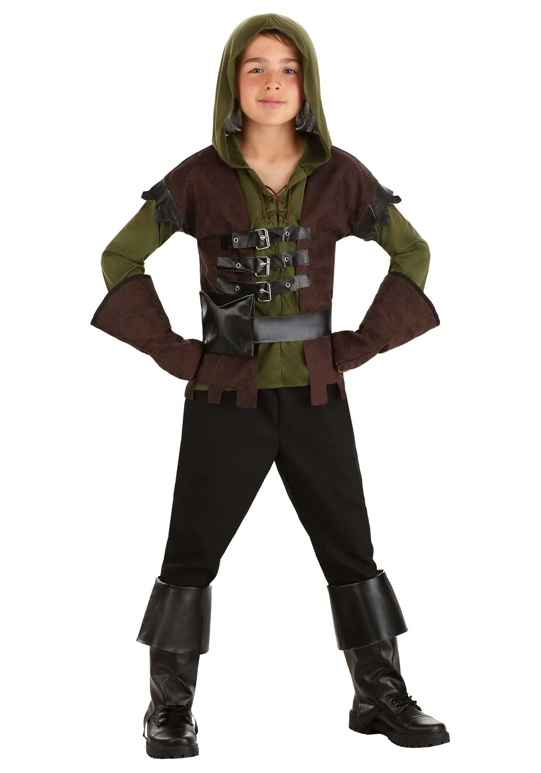 Boys Robin Hood Kids Costume Nottingham Medieval Large 10-12