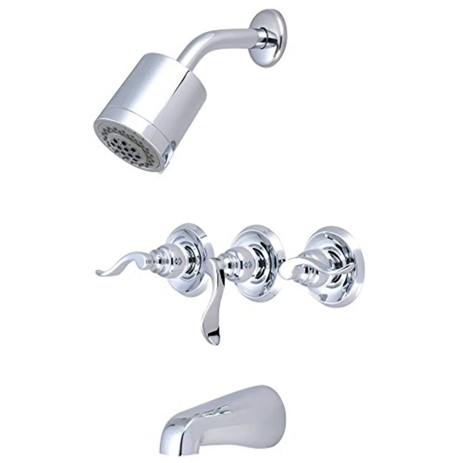 Kingston Brass Nuwave French Three Handle Tub & Shower Faucet