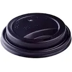 Karat C-KDL516B Sipper Dome Lid for 24 Ounce Paper Hot Cups, Black, Case of 1000