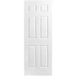 Masonite Traditional 28-in x 80-in 6-Panel Hollow Core Molded Composite Slab Door in White | 743352