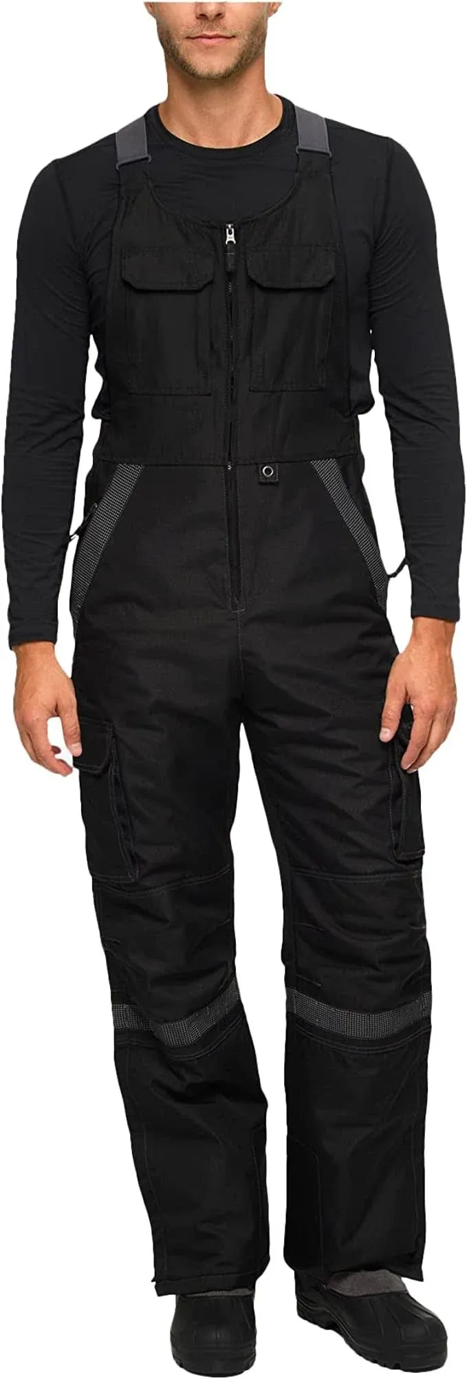 Arctix Men's Overalls Tundra Bib with Added Visibility, Small, Black