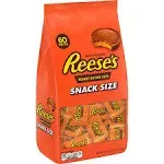 REESE'S Milk Chocolate Peanut Butter Snack Size Cups, Candy Bag, 33 oz (60 Pieces)