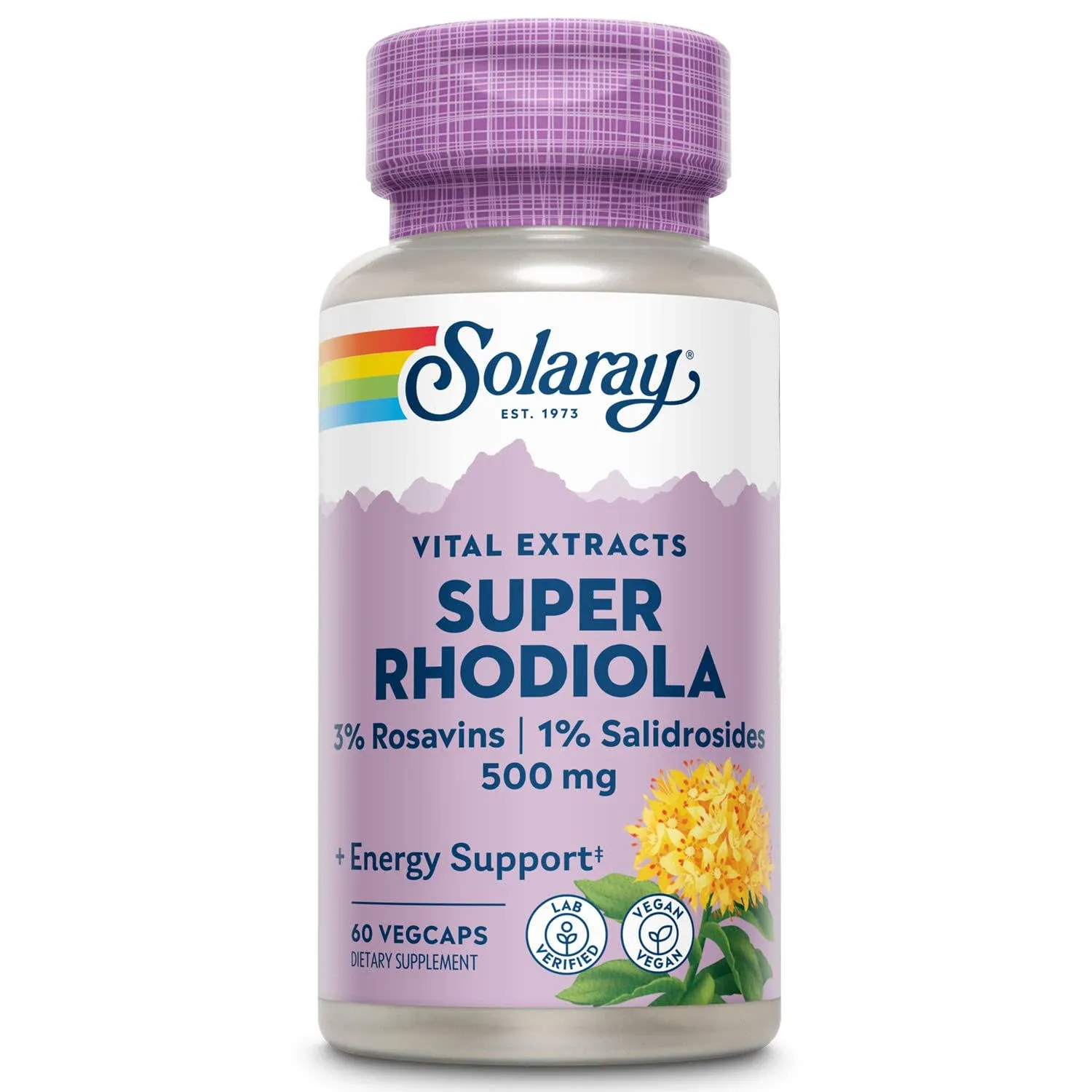 Solaray Super Rhodiola Root Extract 500 MG 60 VegCaps