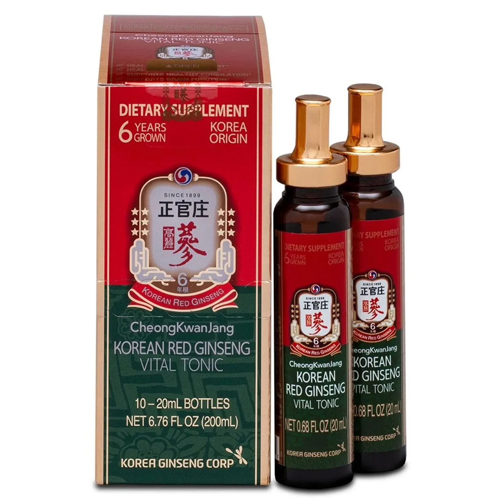 CheongKwanJang Korean Red Ginseng Vital Tonic 10 Bottles