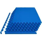 ProsourceFit Exercise Puzzle Mat 1" Blue