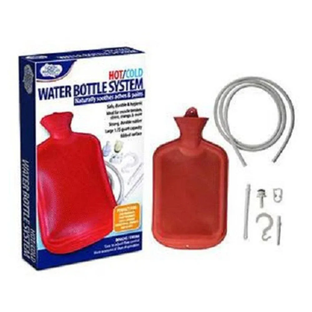 Personal Hot or Cold Water Bottle Douche Enema Syringe Kit Bag