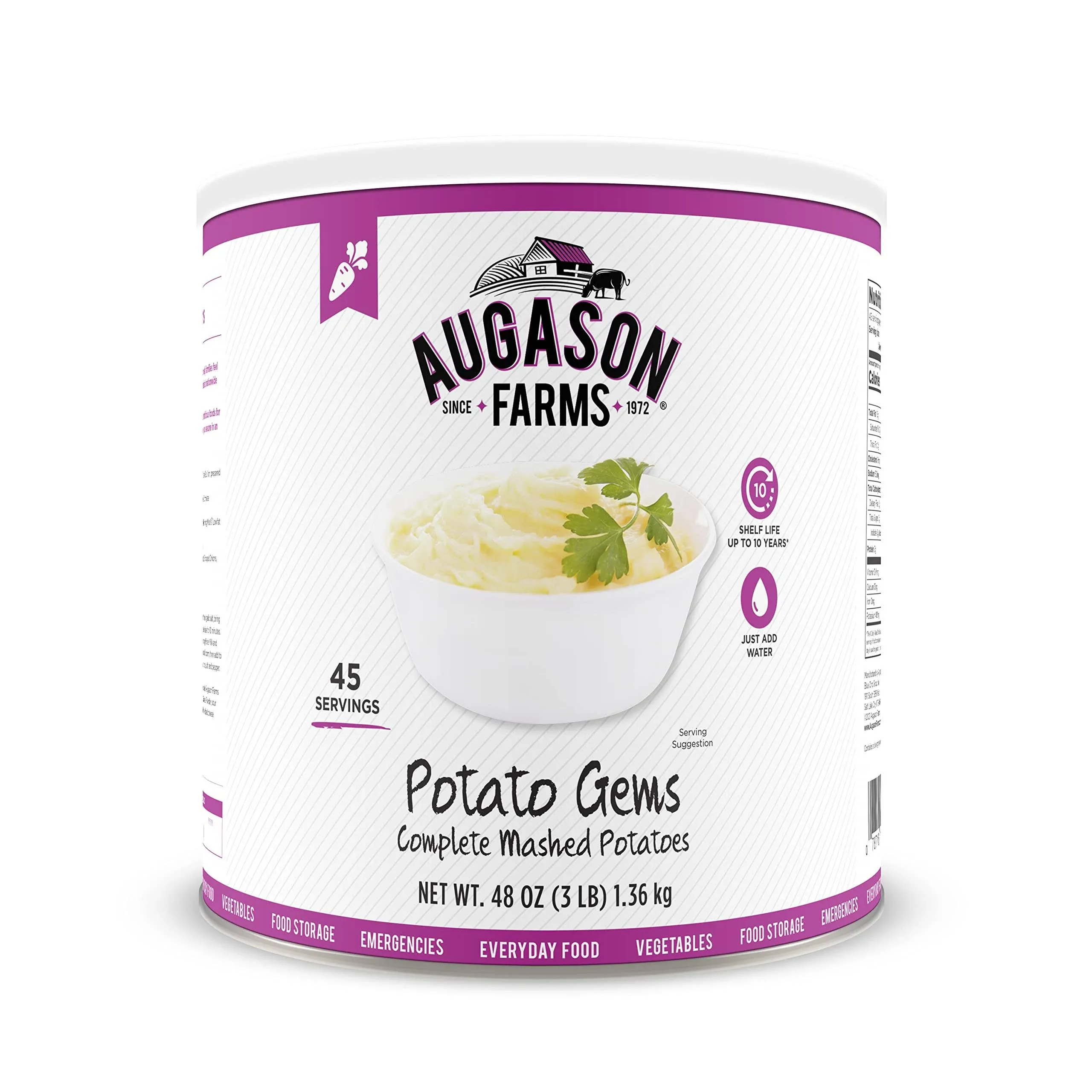 Augason Farms Potato Gems Complete Mashed Potatoes 3 lbs