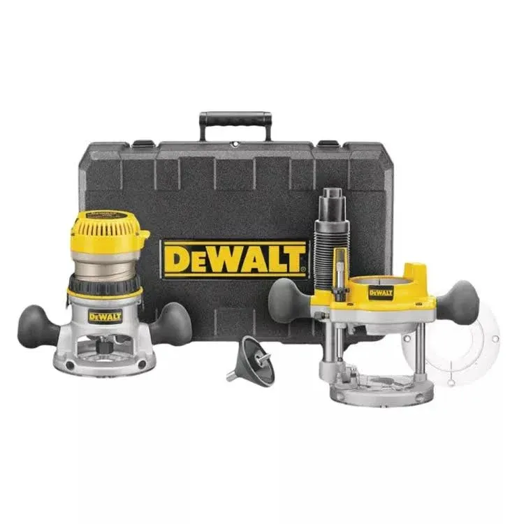 DeWalt DW618PK 2-1/4 HP Fixed Base/Plunge Router Combo Kit