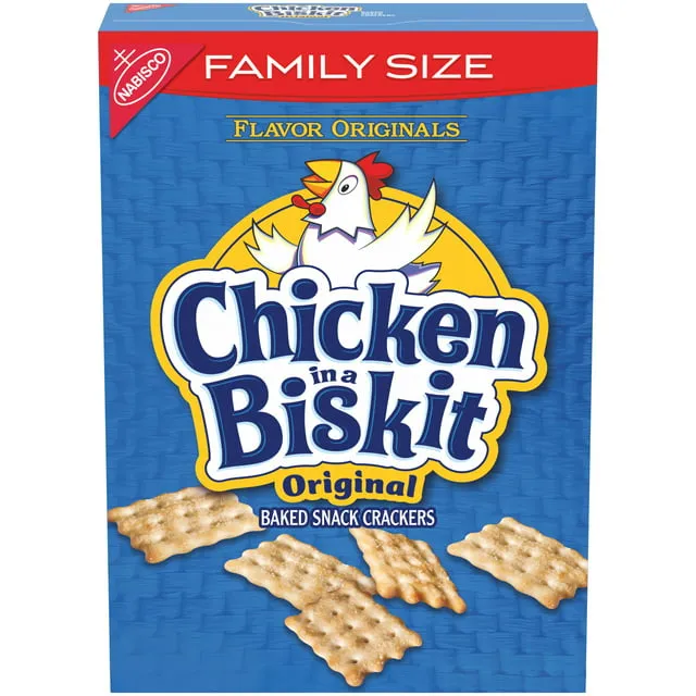 Chicken in A Biskit Baked Snack Crackers, Original, Family Size 12 oz