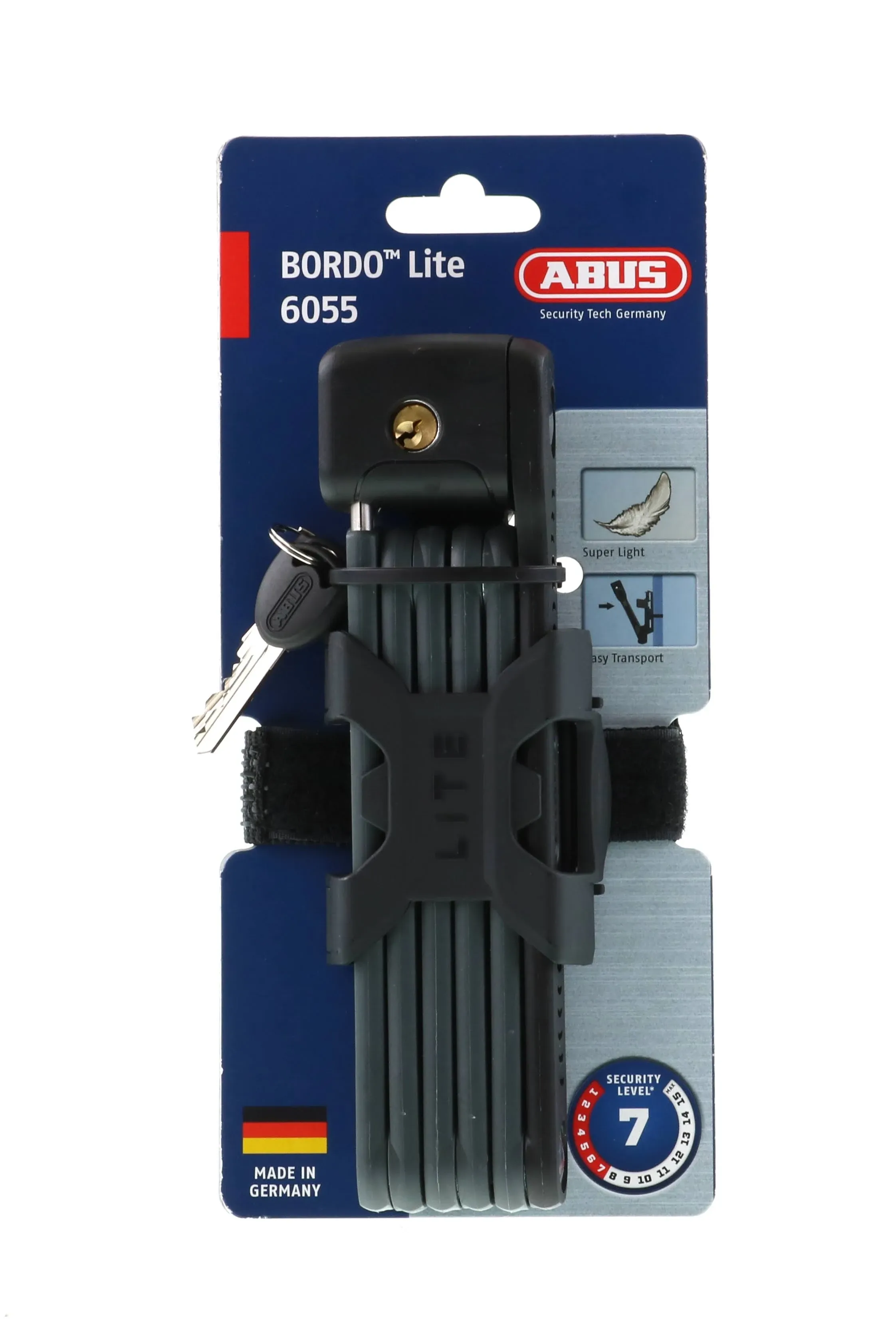 ABUS Bordo uGrip Lite Mini 6055 Folding Lock 60cm - Black