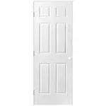 Masonite 24-in x 80-in Ultra White Solid Core 6-panel Right Hand Textured Prefinished Molded Composite Flat Jamb Single Prehung Interior Door Lowes.com