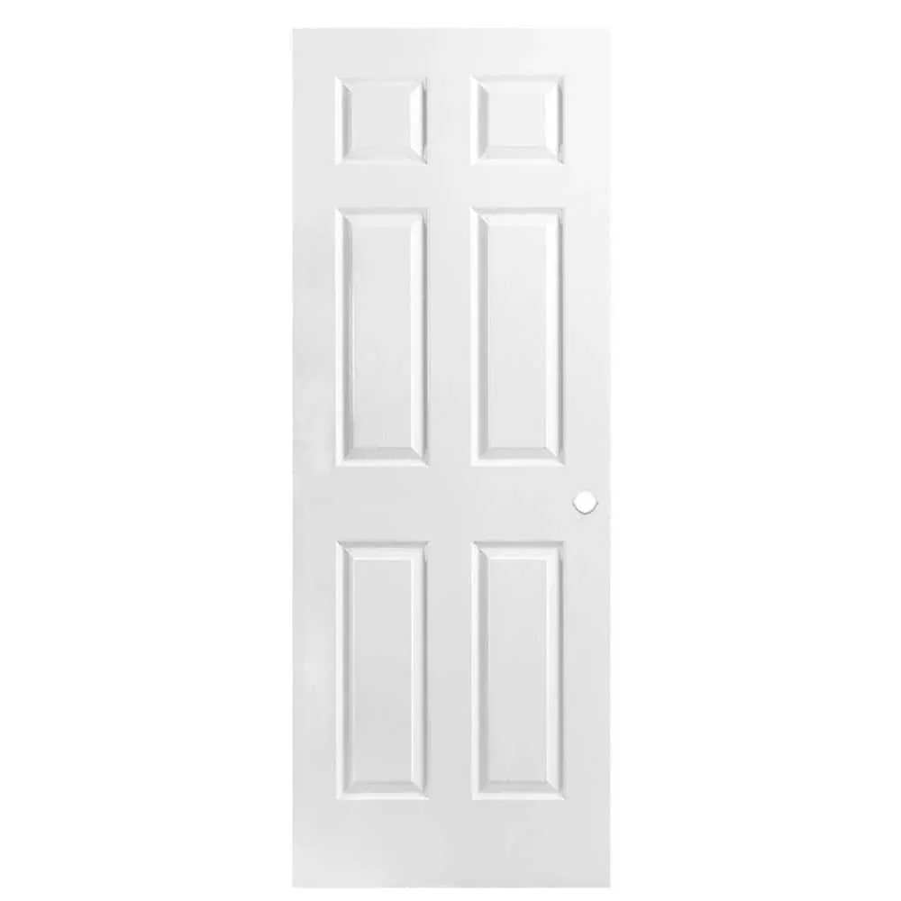 Masonite Traditional 28-in x 80-in 6-Panel Solid Core Molded Composite Slab Door ...