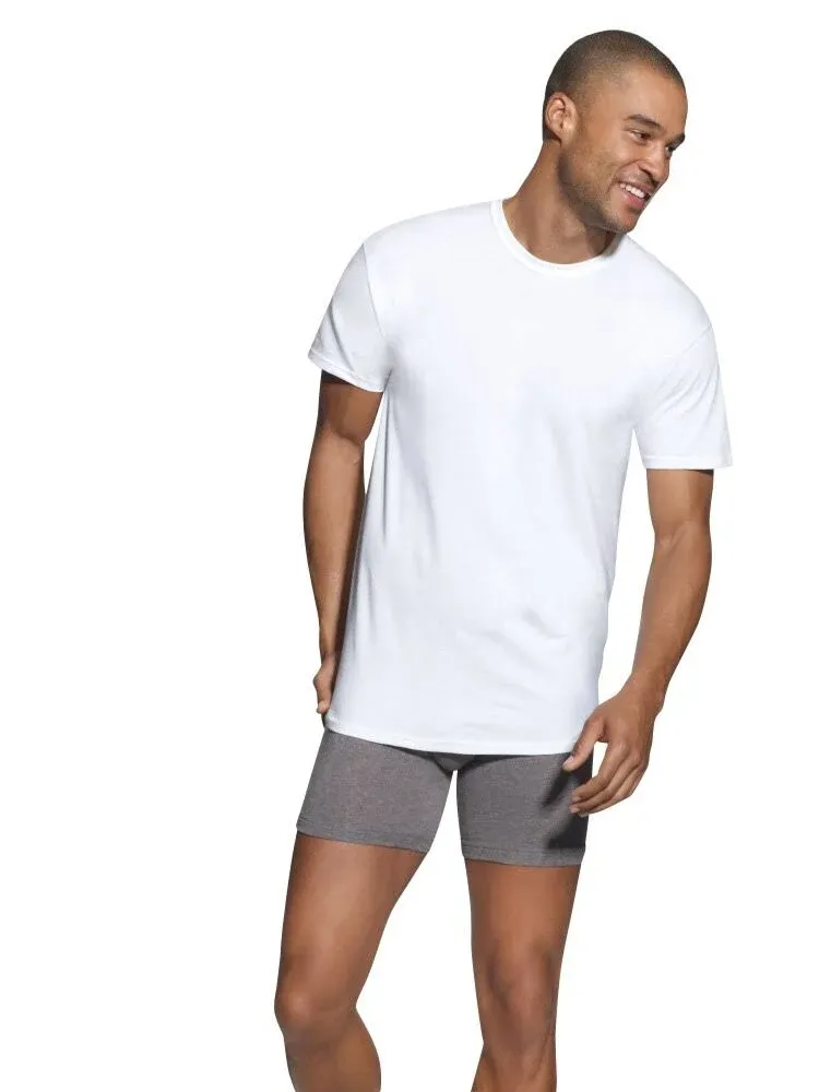 Men's Hanes Ubt1w4 Ultimate ComfortBlend T-shirts - 4 Pack, Size: Medium, White