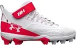 Under Armour Harper 7 Mid RM "Red/White" Grade School Boys' Baseball Cleat