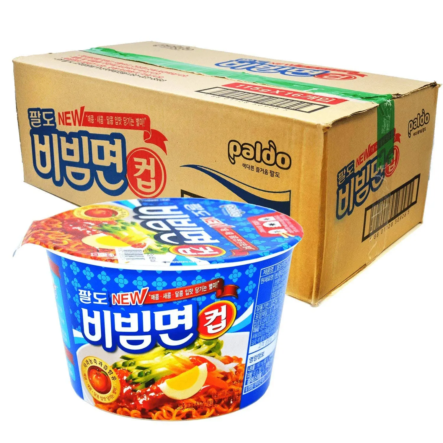 Paldo Fun & Yum Bibim Men Instant Cold Cup Noodles, Brothless Cold Ramen with ...