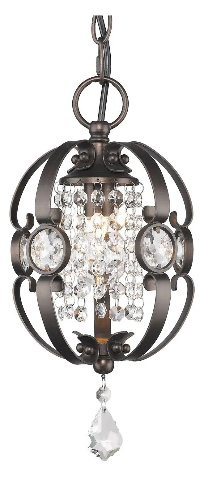 Ella 1 Light Mini Pendant In Brushed Etruscan Bronze (1323-M1L EBB)