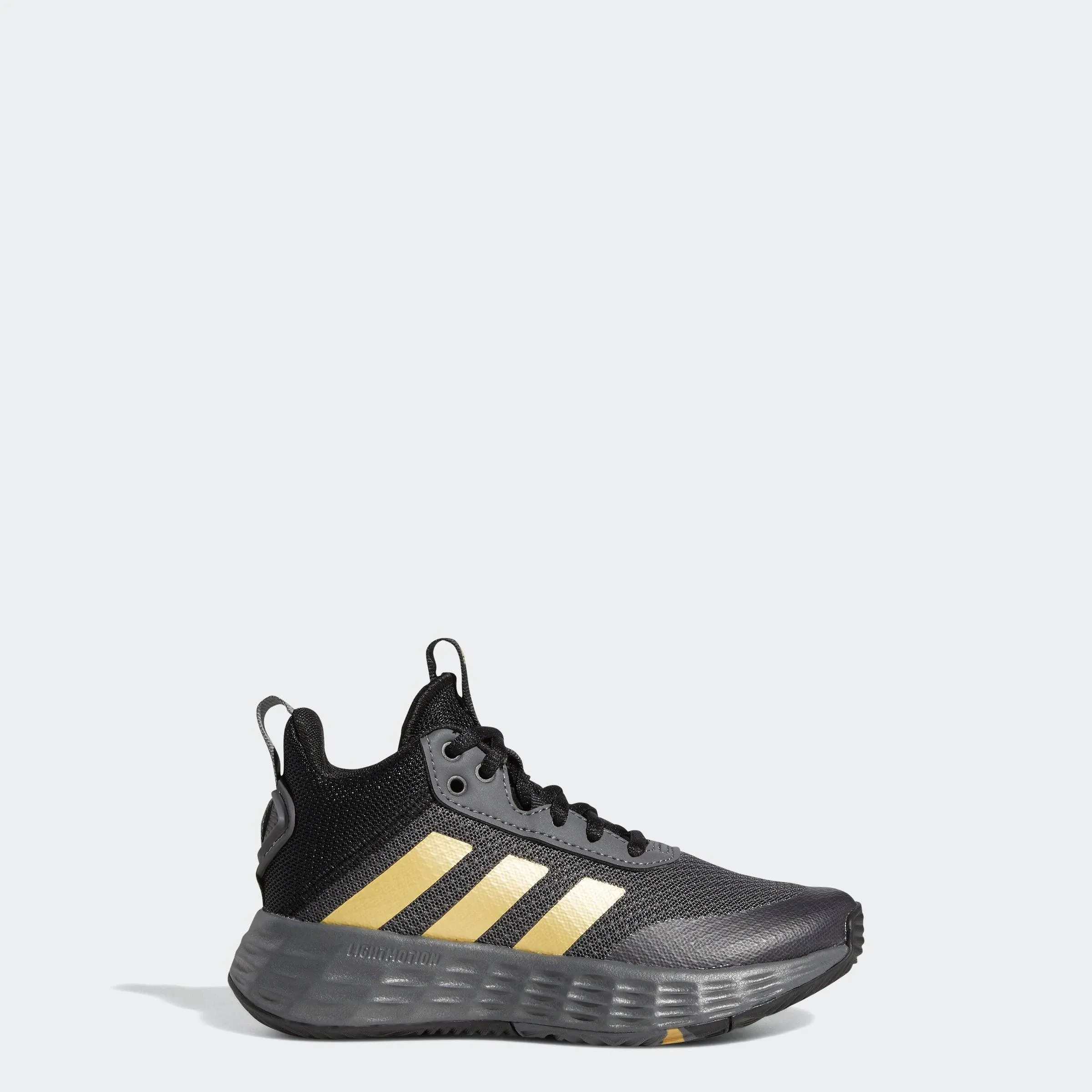 Adidas Ownthegame 2.0 Shoes - Kids - Grey Five / Matte Gold / Core Black - 11K